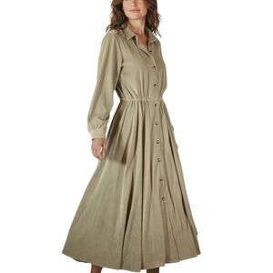 Vintage 70s Andrew Mcmullan Button Down Maxi Dress - 8P